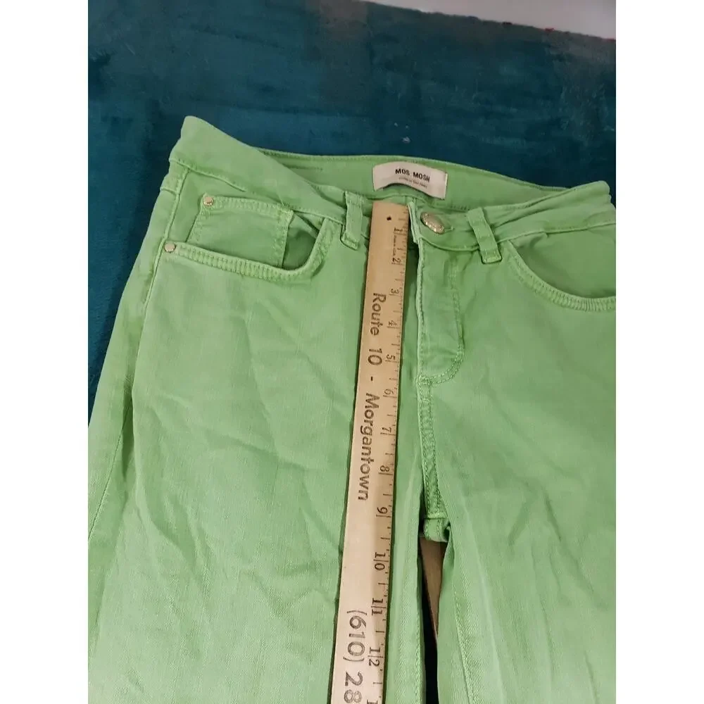 Mos Mosh Jeans Size 28 Womens Green Pants Denim Stretch Mid Rise Straight